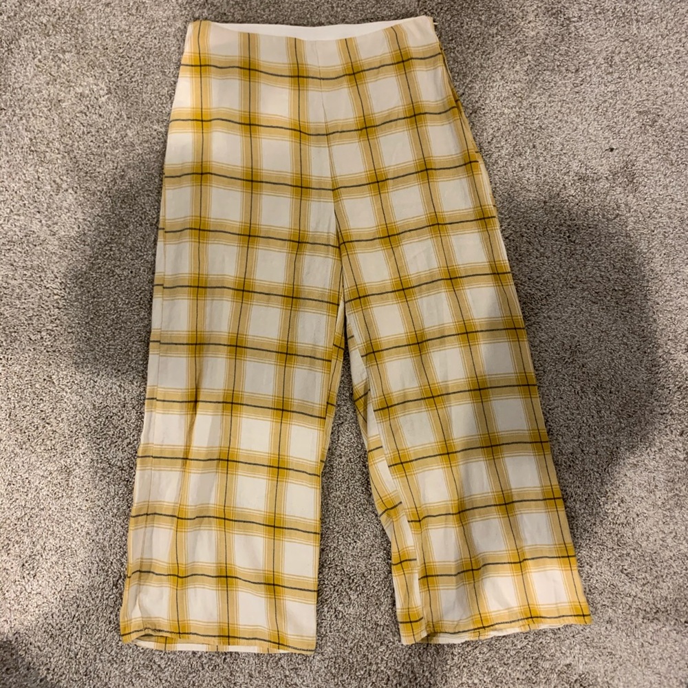 FINAL CALL pacsun plaid high waisted crop pants